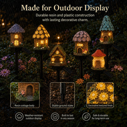 🍄Solar Fairy-Tale Mushroom Cottage Garden Light💡