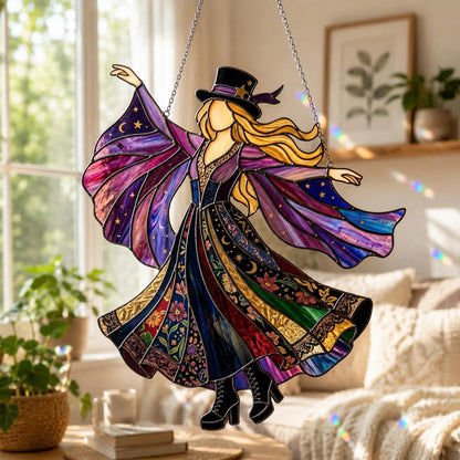 💃Stevie Nicks🤘Handmade Stained Glass Spinner