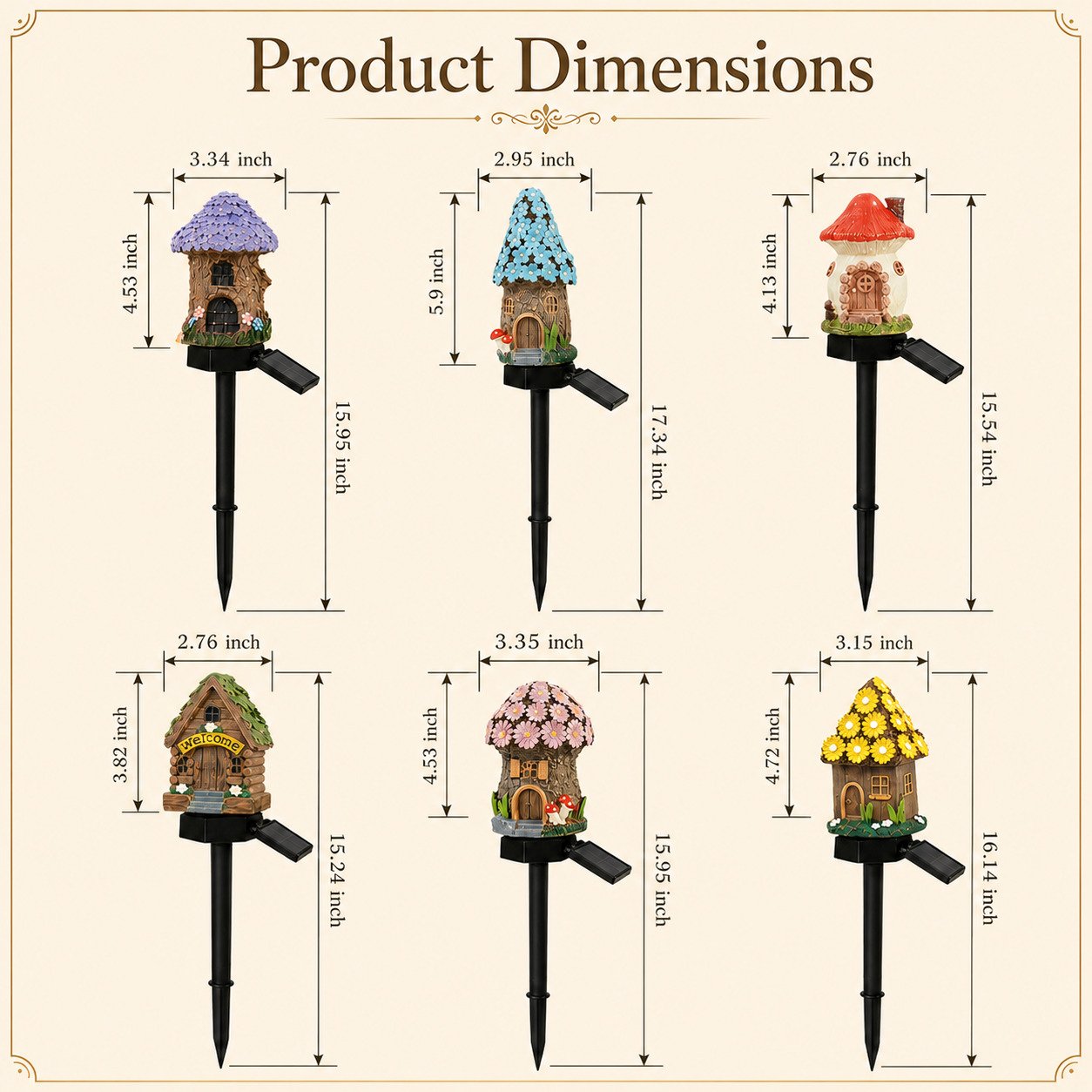 🍄Solar Fairy-Tale Mushroom Cottage Garden Light💡