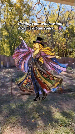 💃Stevie Nicks🤘Handmade Stained Glass Spinner