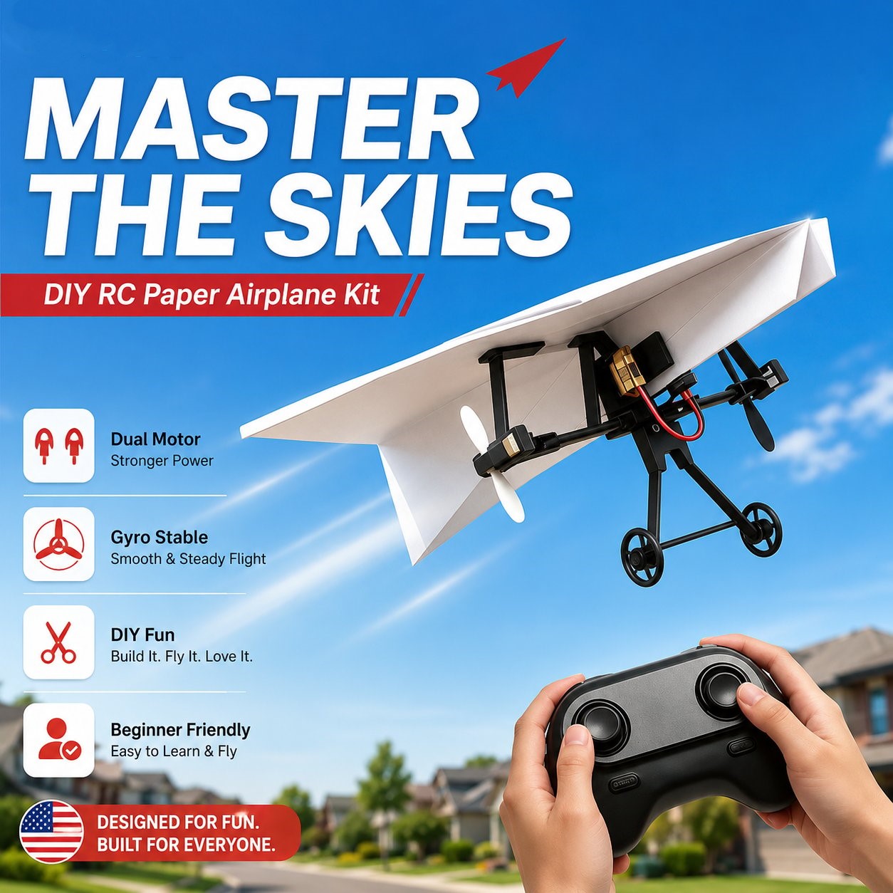 ✈️ Hotfree RC Paper Airplane Kit | Master the Skies