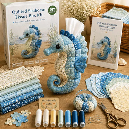 🧵 DIY Ocean Animal Tissue Box Sewing Kit – Fun Animal & Ocean Friends! 🌟