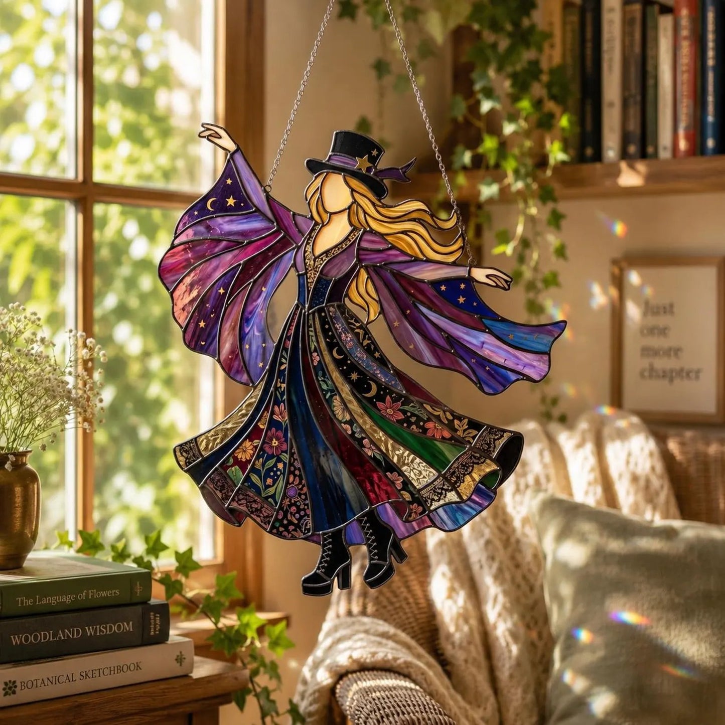 💃Stevie Nicks🤘Handmade Stained Glass Spinner