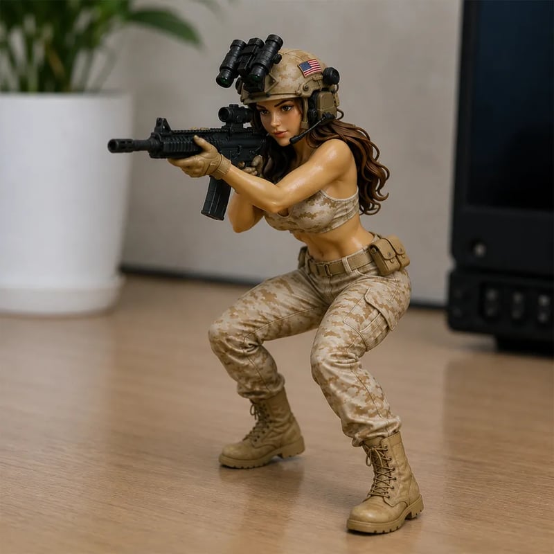 💗Tactical Beauty Desktop Collectible 👙- A-Kneeling Firing Position