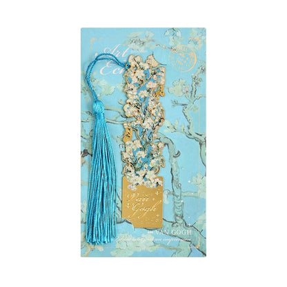 📚✨8-Piece Gold Metal Bookmark Set with Tassel – Van Gogh & Monet Inspired Gift for Book Lovers 🎨
