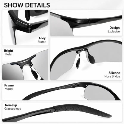 Unisex Fashion Polarized Sunglasses, UV400 Anti Blue Light Sun Glasses for Photography Hiking Beach Outdoor