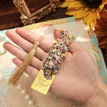 📚✨8-Piece Gold Metal Bookmark Set with Tassel – Van Gogh & Monet Inspired Gift for Book Lovers 🎨